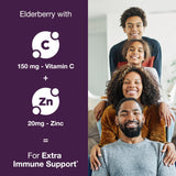 Sandhu's Elderberry Capsules with a measuring spoon for dosage