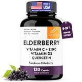 Sandhu's Elderberry Supplement 120 capsules front view