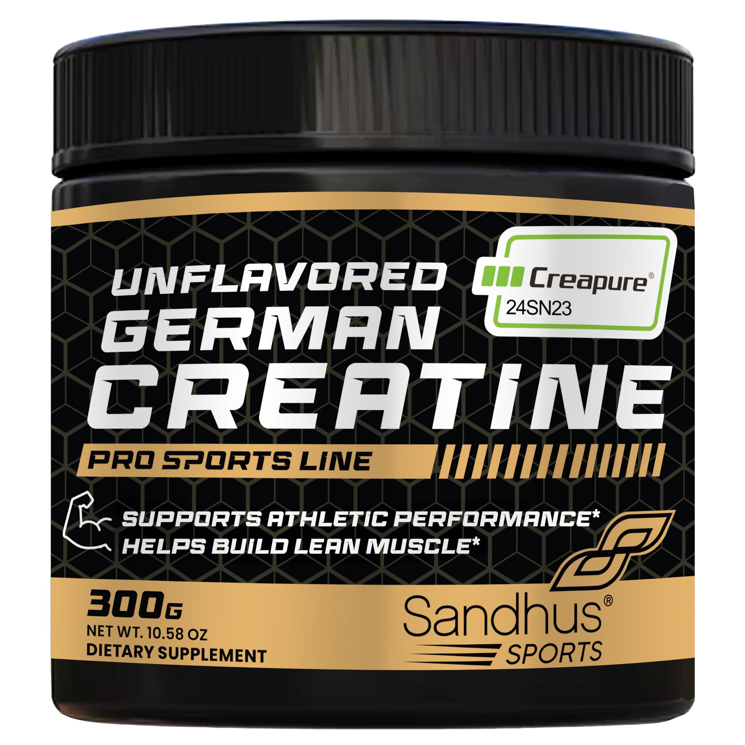 Sandhu's German Creatine Monohydrate 5000mg powder front view