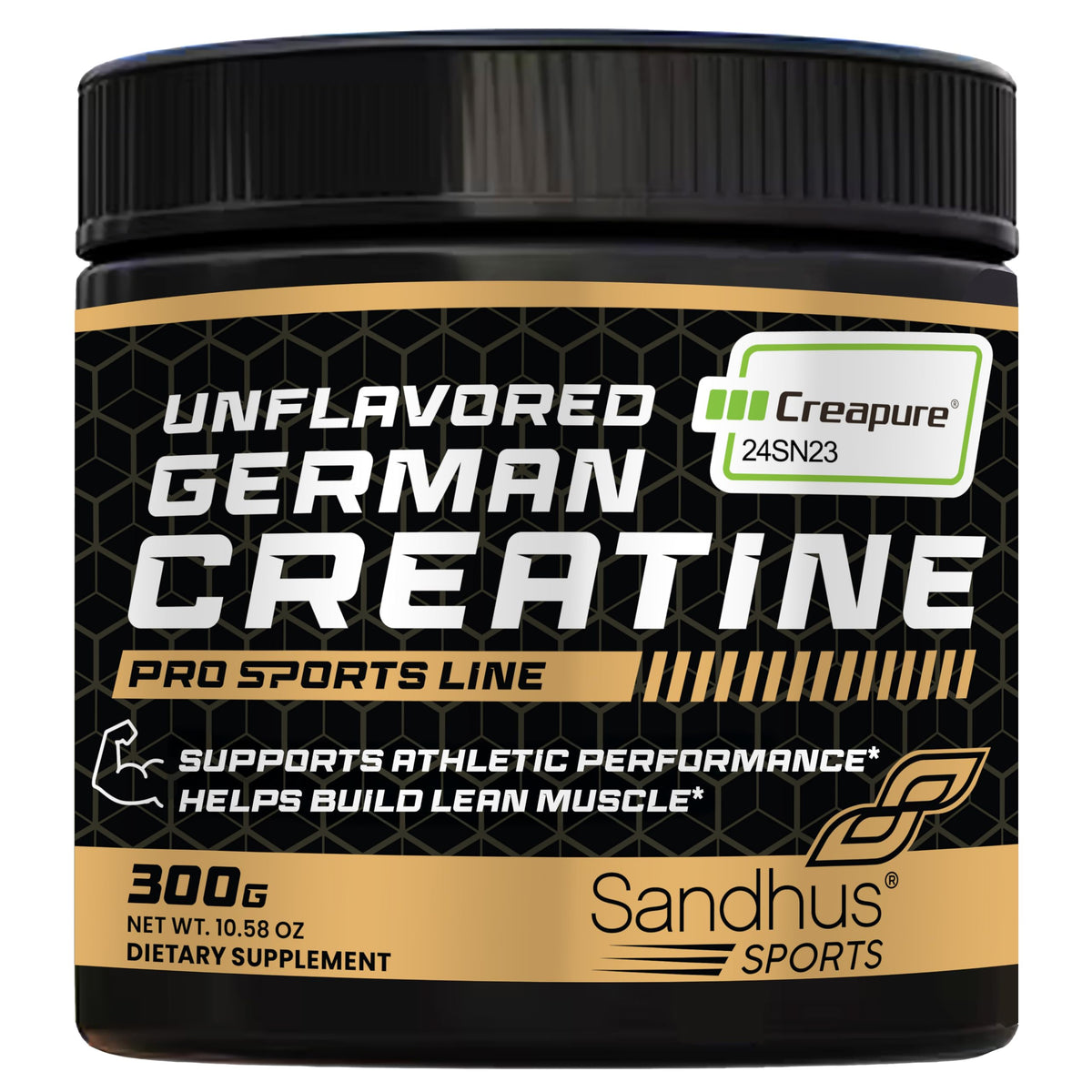 Sandhu's German Creatine Monohydrate 5000mg powder front view