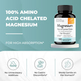 Sandhu's Magnesium Glycinate 220mg capsules displayed on a table