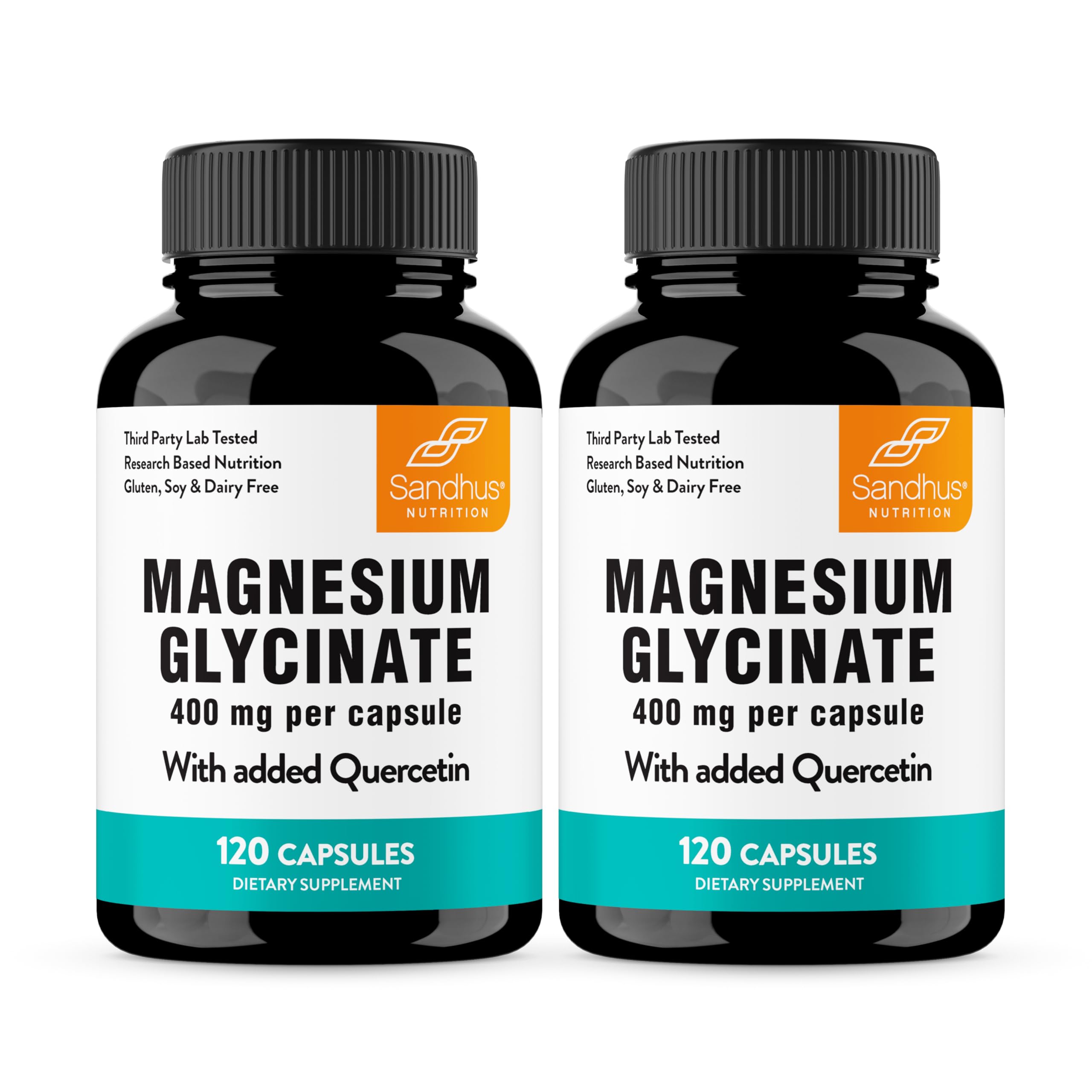 Sandhu's Magnesium Glycinate 400mg capsules front view