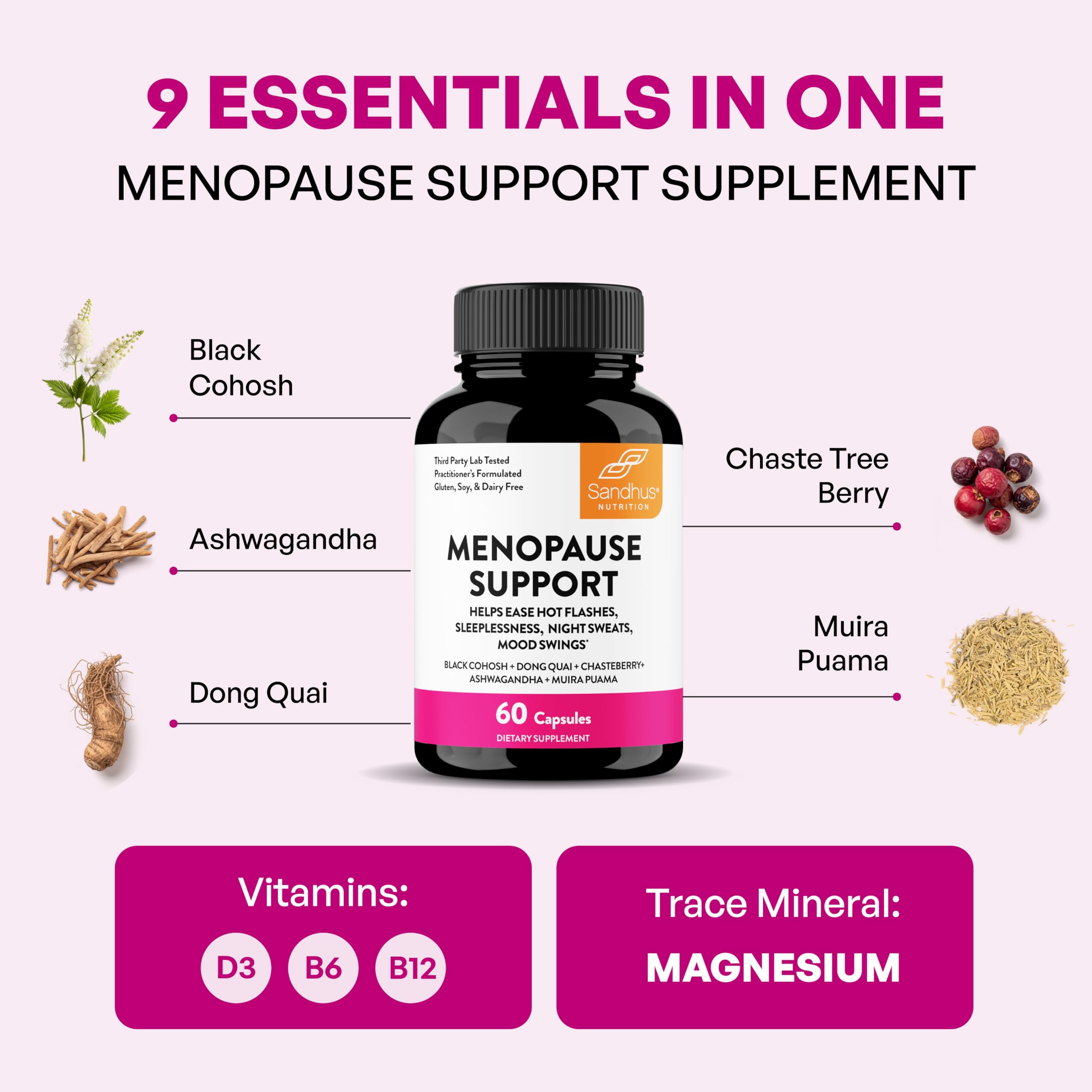Sandhu's Muira Puama 8-in-1 Herbal Supplement with a measuring spoon for dosage