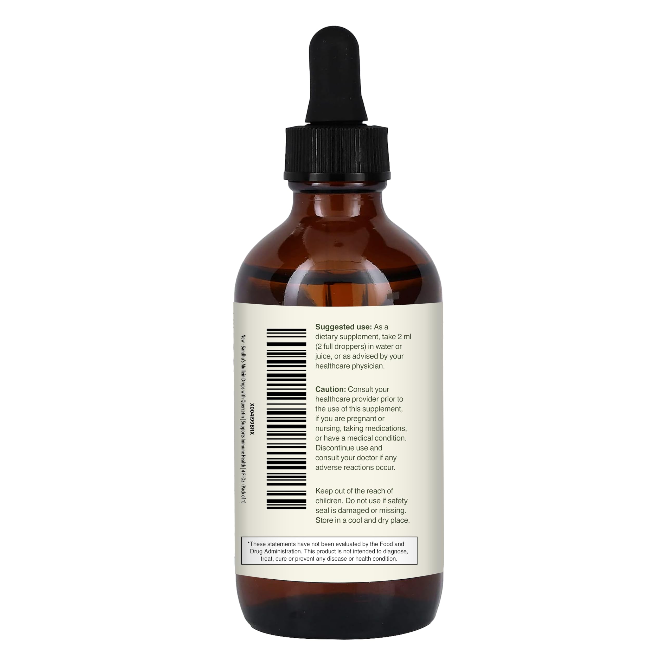 Sandhu's Mullein Herbal Supplement 4oz in a kitchen setting
