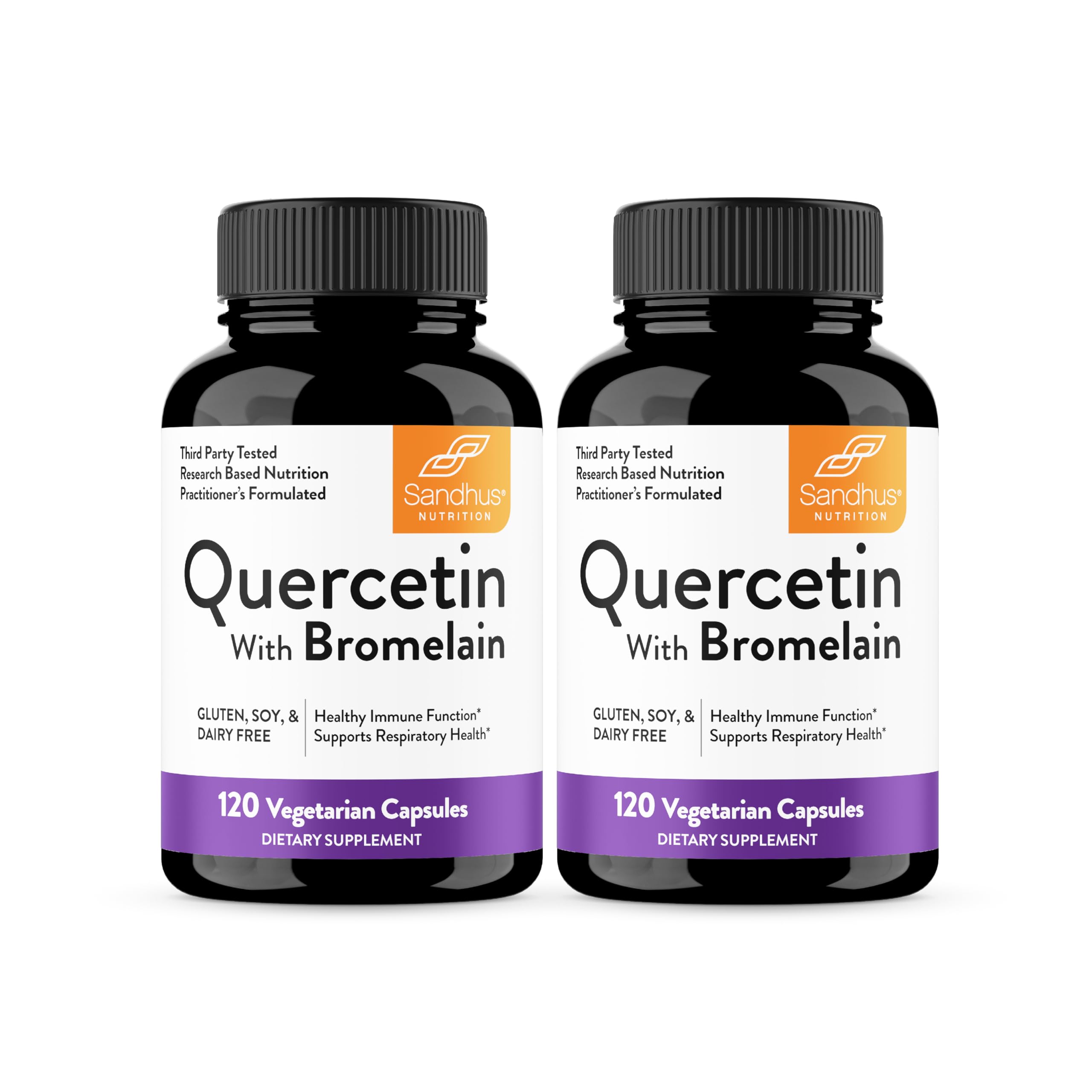 Sandhu's Quercetin Dihydrate 800mg supplement bottle front view