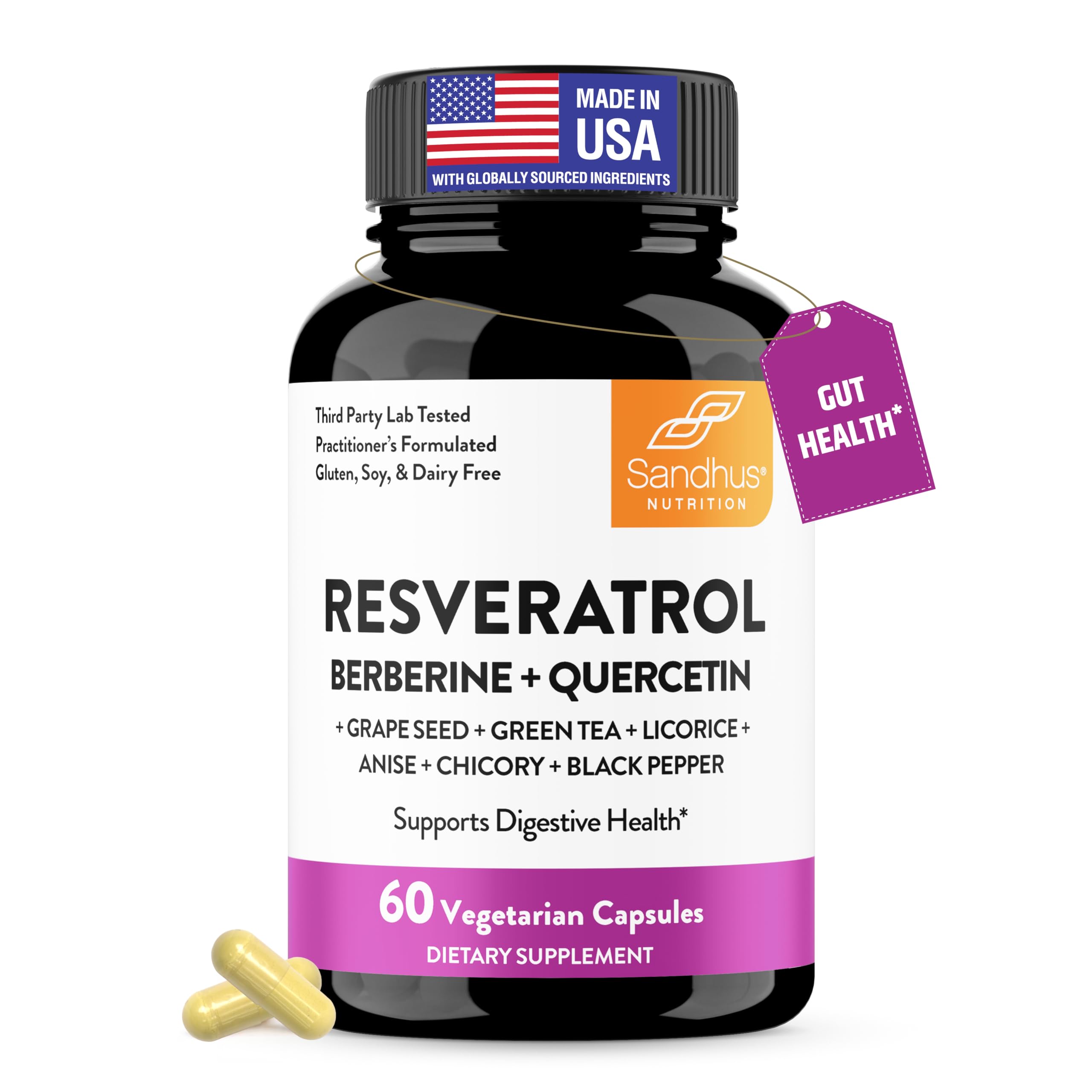 Sandhu's Resveratrol Supplement 50g front view