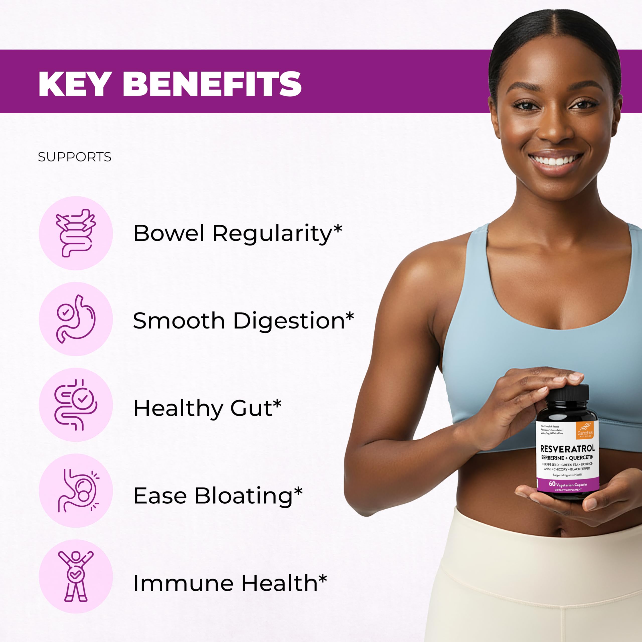 Sandhu's Resveratrol Supplement 50g side view