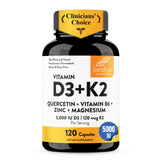 Sandhu's Vitamin D3 & K2 5000 IU supplement bottle front view
