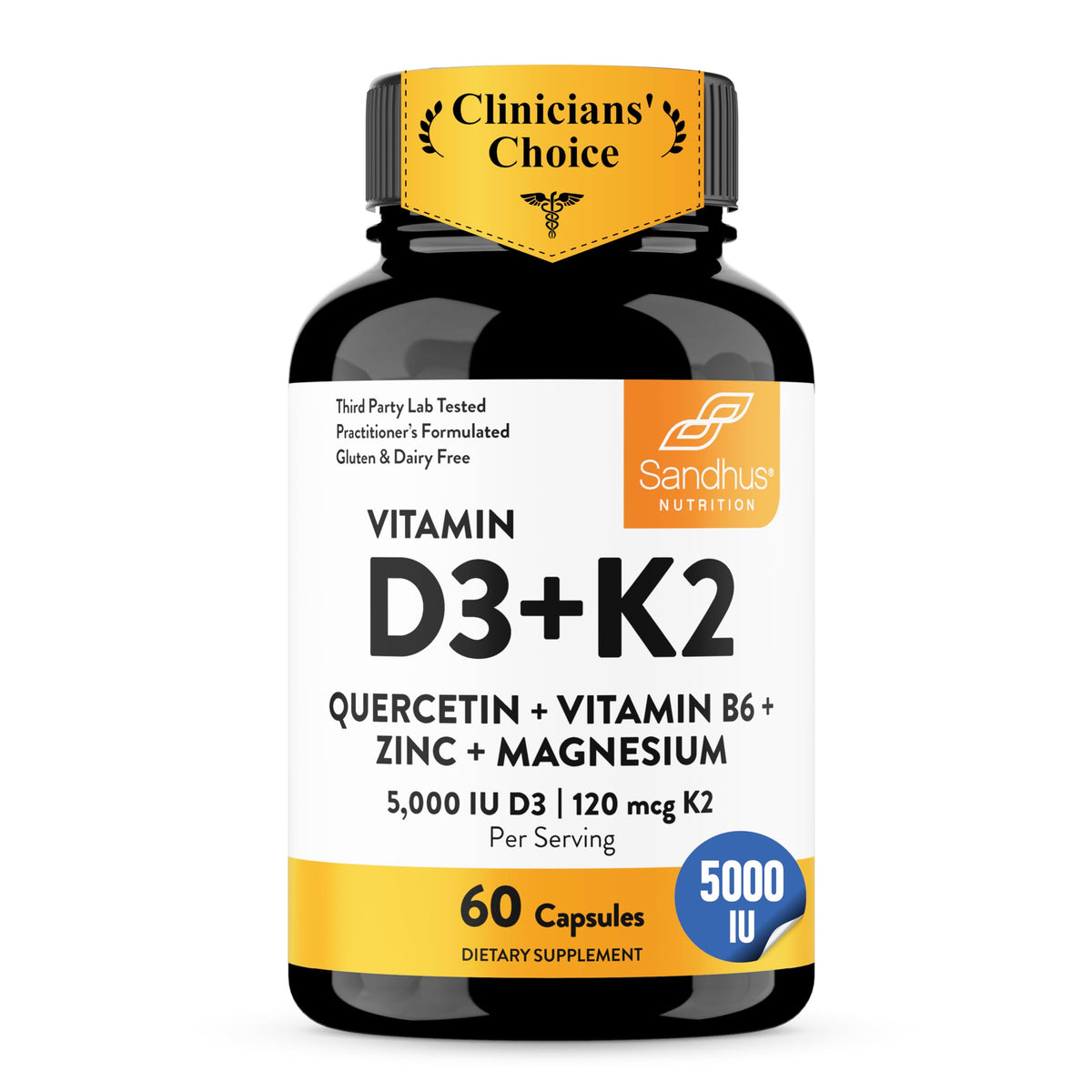 Sandhu's Vitamin D3 & K2 6-in-1 Daily Stack front view