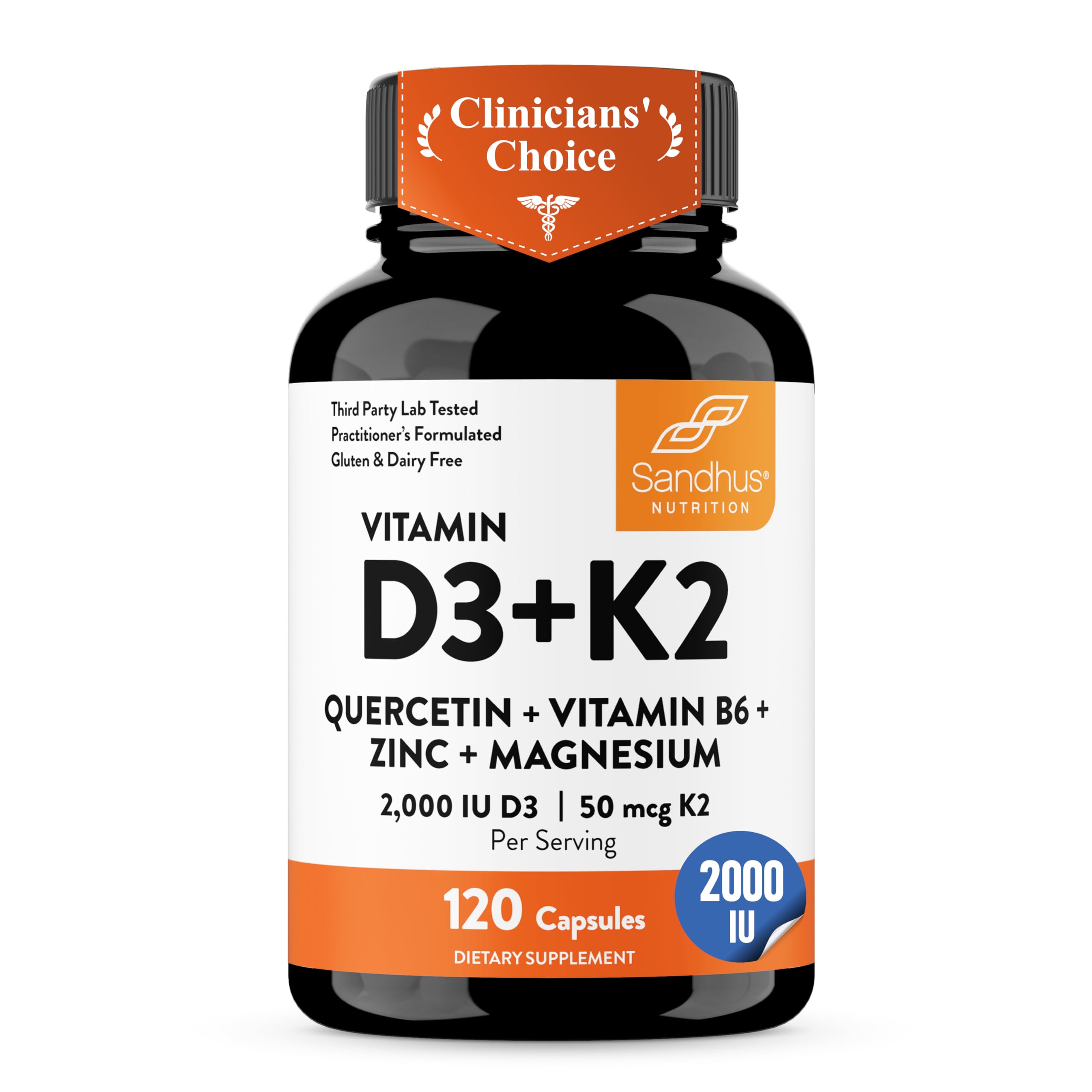 Sandhu's Vitamin D3 & K2 6-in-1 Daily Stack front view