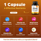Sandhu's Vitamin D3 & K2 6-in-1 Daily Stack ingredients list
