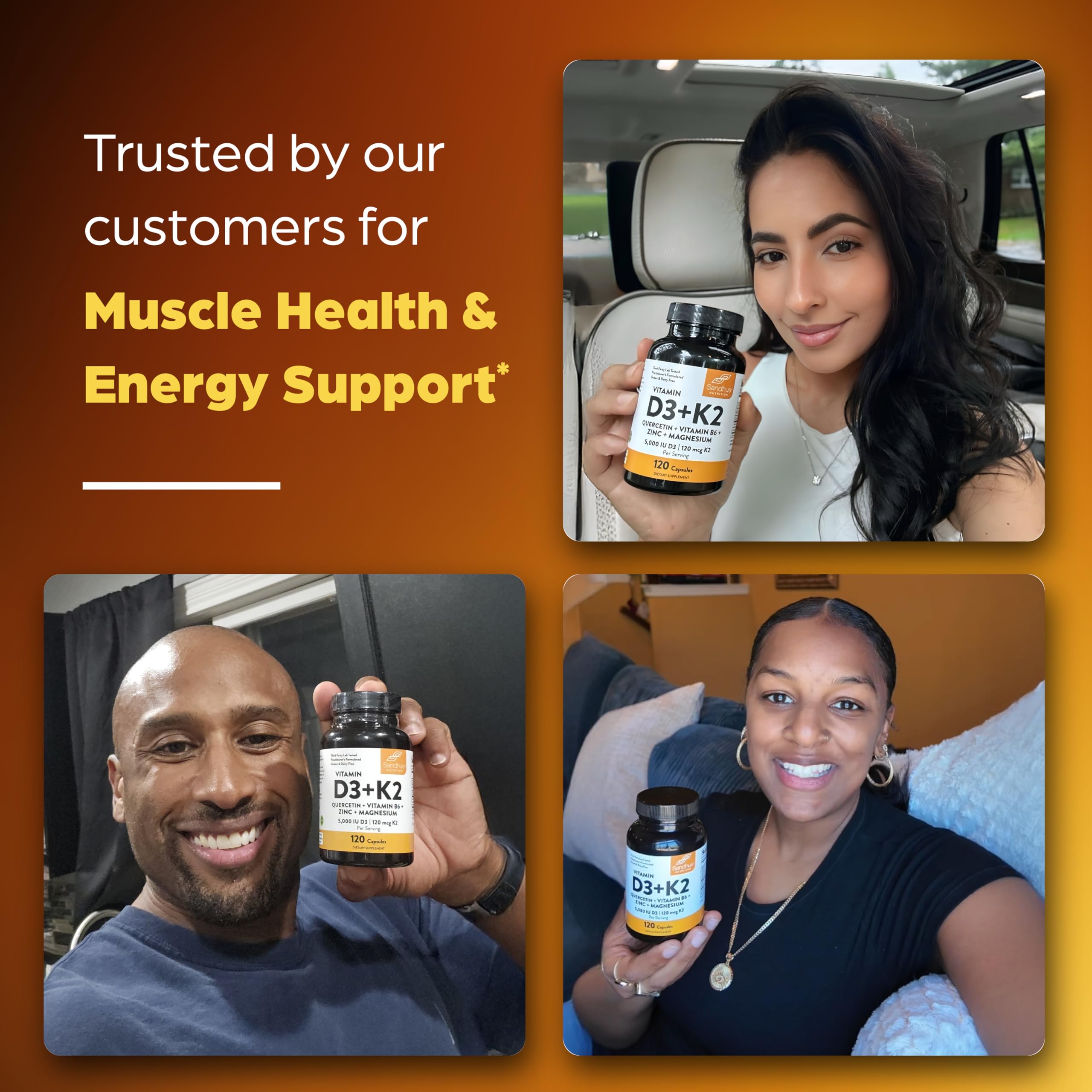 Sandhu's Vitamin D3 & K2 6-in-1 Daily Stack lifestyle scene