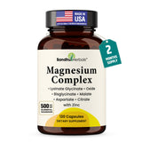 SANDHUHERBALS Magnesium Complex Capsules 120 count front view