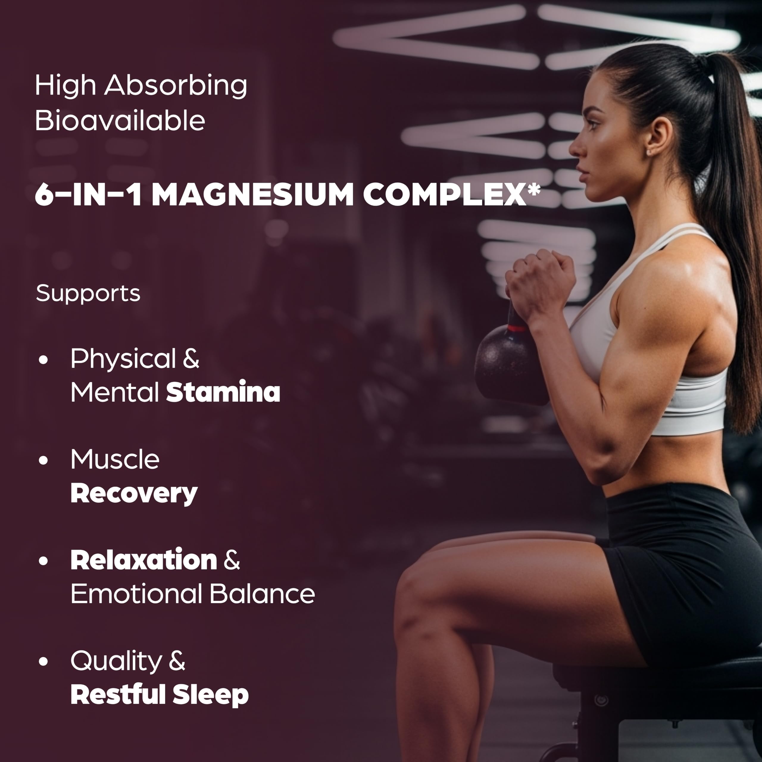 SANDHUHERBALS Magnesium Complex Capsules easy-to-swallow