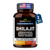 SANDHUHERBALS Shilajit Capsules 10-in-1 Formula front view