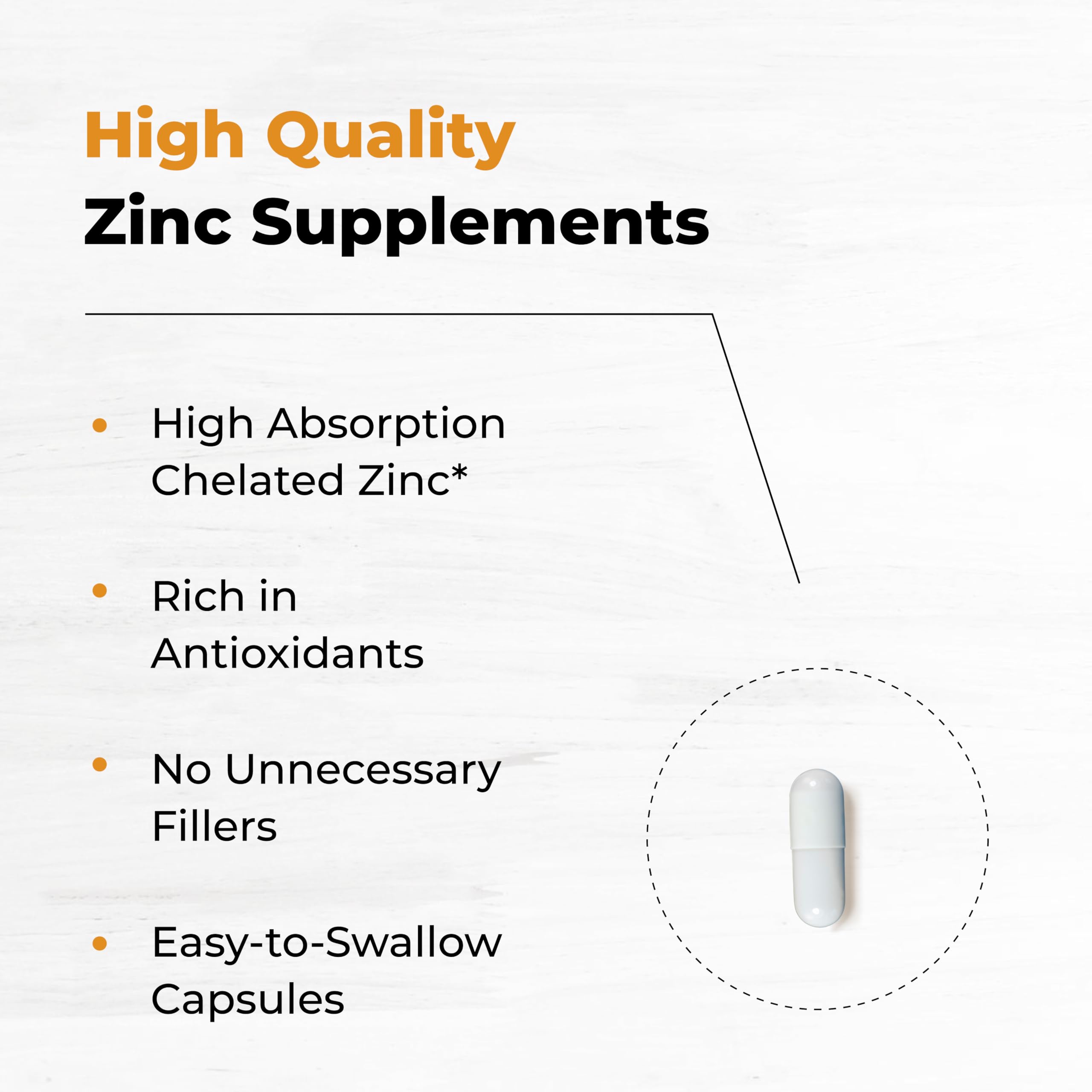 SANDHUHERBALS Zinc 50mg Capsules close-up of the capsule