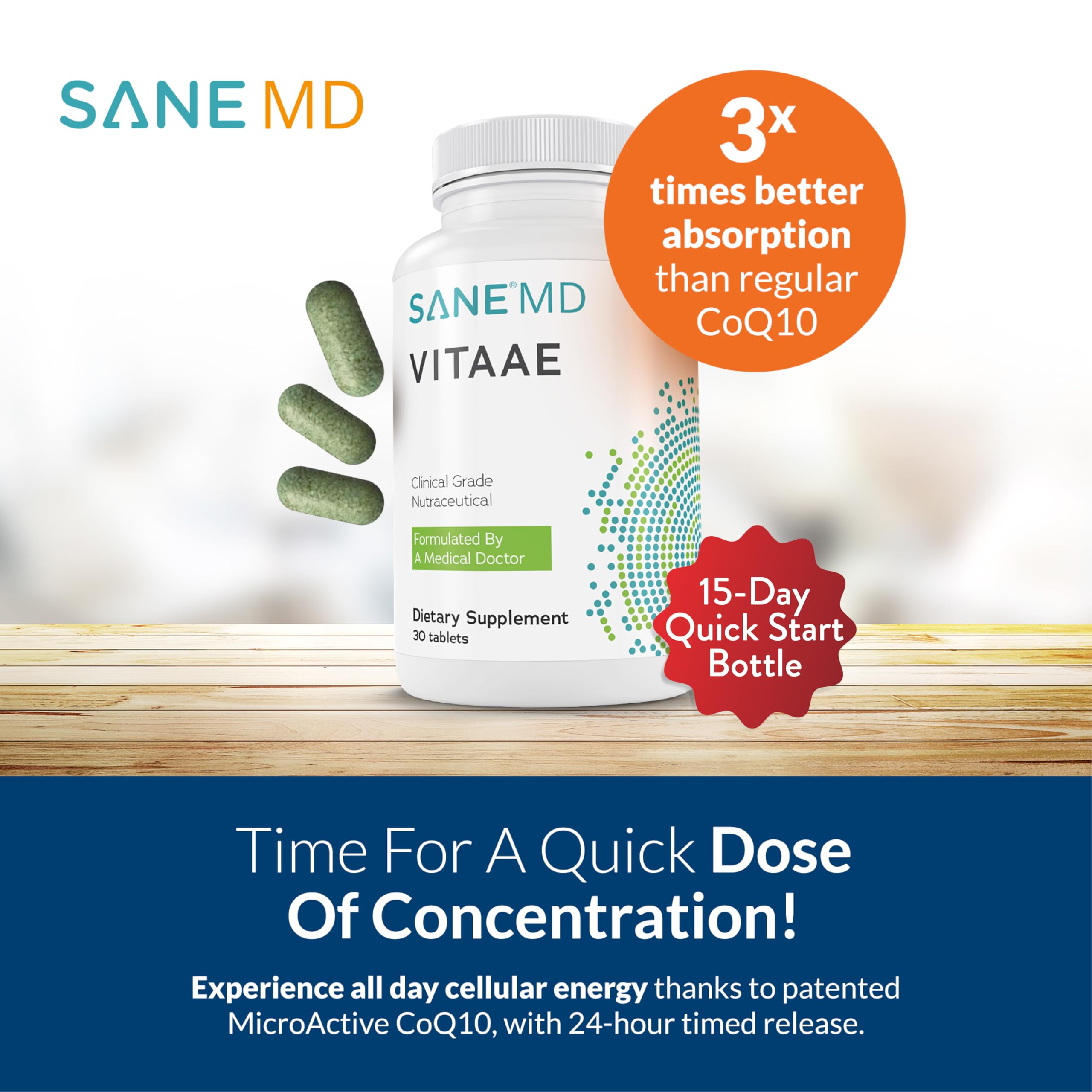 SANE Vitaae Choline Supplement 50g capsules close-up