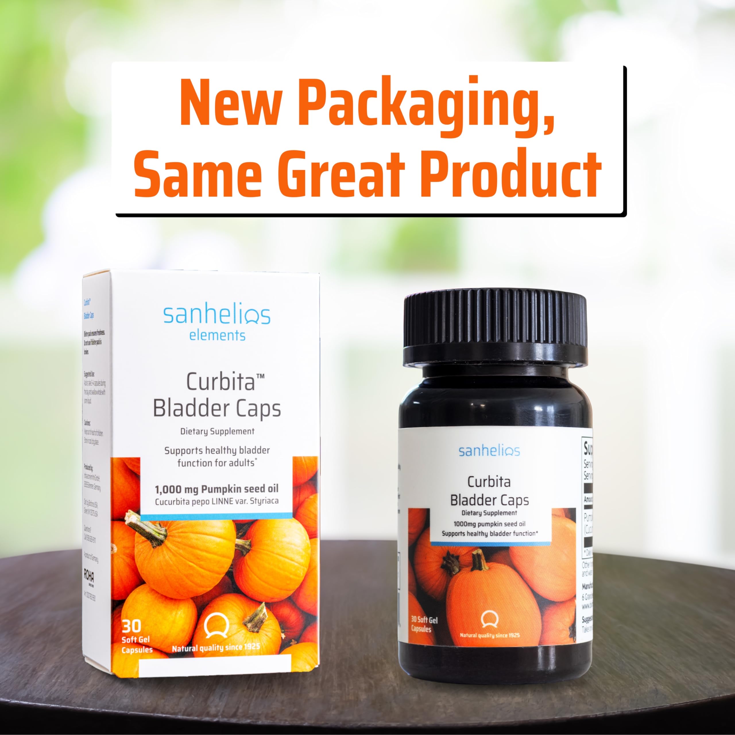 Sanhelios Curbita Pumpkin Seed Oil packaging side view