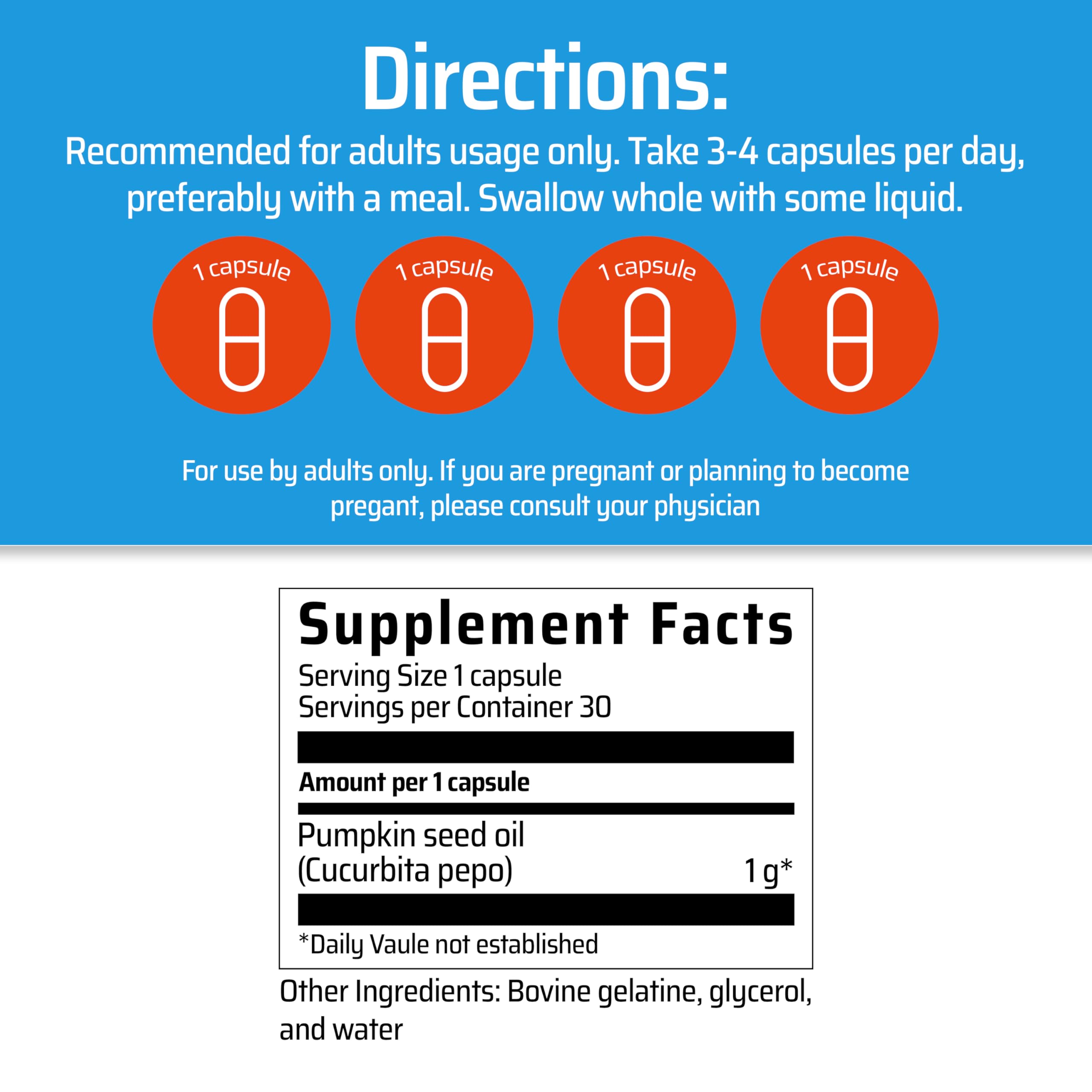 Sanhelios Curbita Pumpkin Seed Oil soft gel capsules on a table
