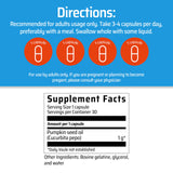 Sanhelios Curbita Pumpkin Seed Oil soft gel capsules on a table
