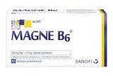 Sanofi Magne B6 packaging with product details and dosage information