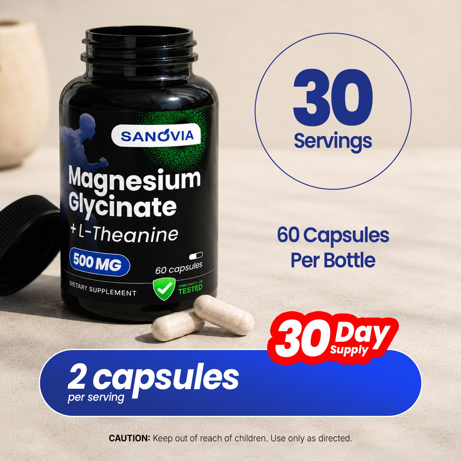 SANOVIA 4 in 1 Sleep Supplement side view
