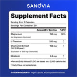 SANOVIA Sleep Supplement bottle with label details