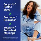 SANOVIA Sleep Supplement ingredients list on packaging