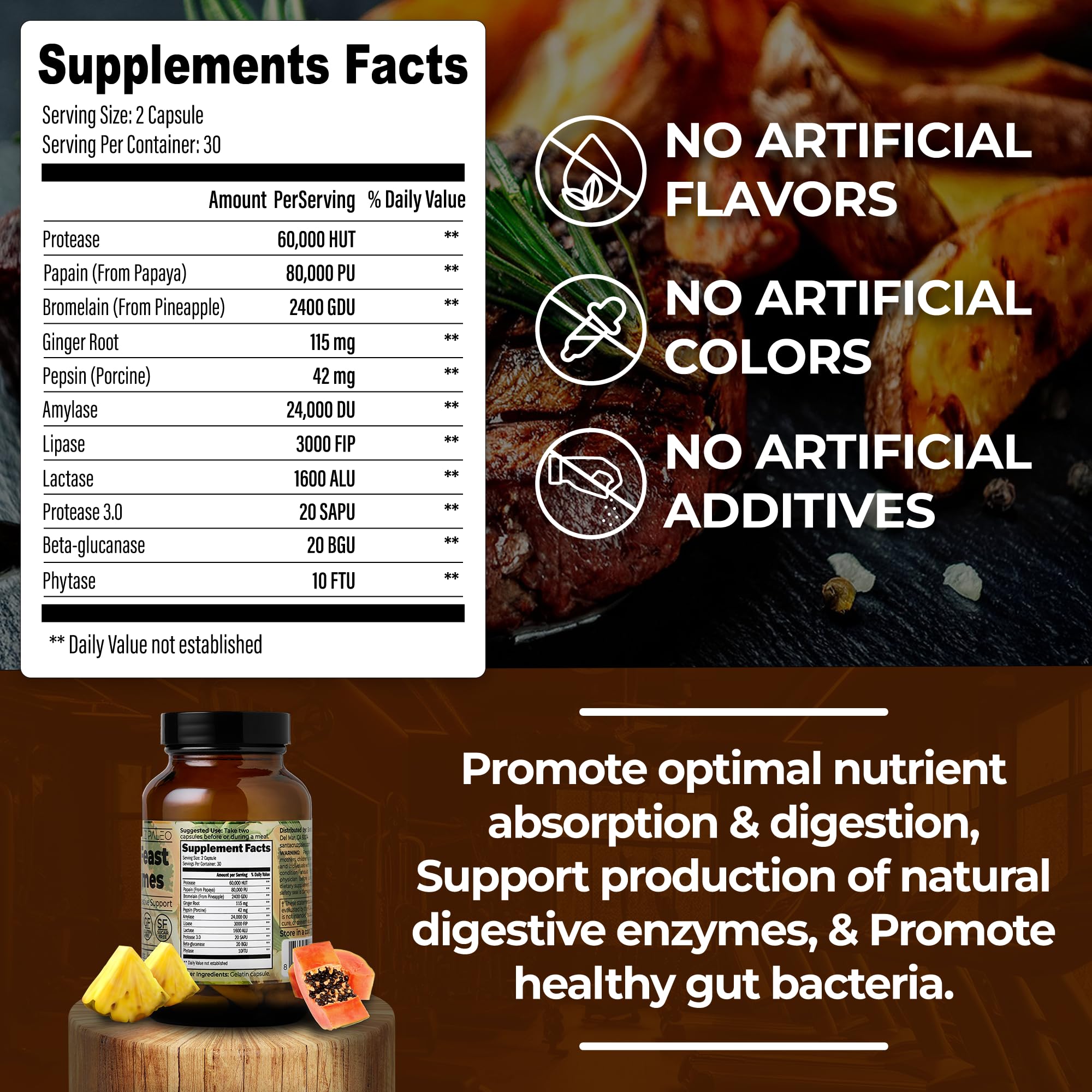Santa Cruz Paleo Multi-Enzyme Supplement in lifestyle setting
