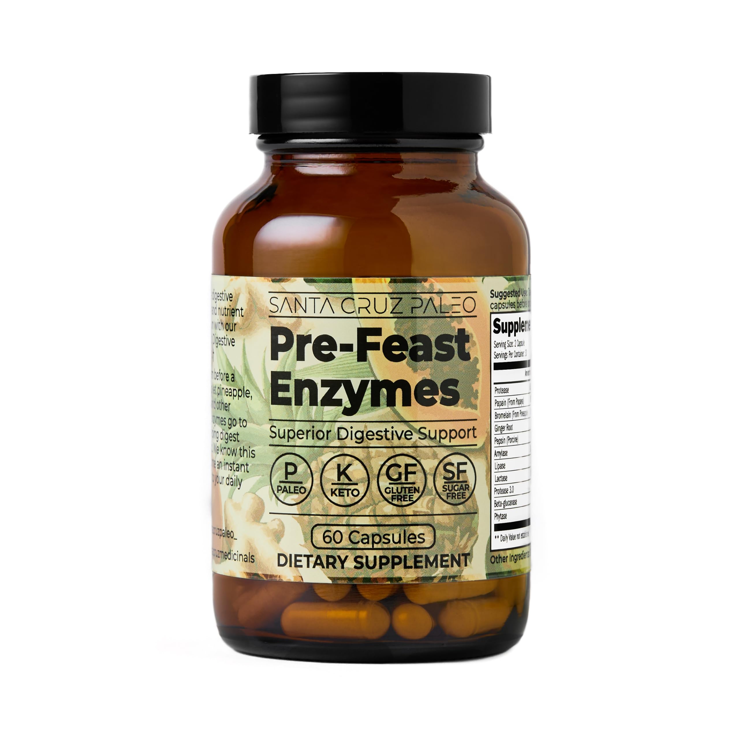 Santa Cruz Paleo Multi-Enzyme Supplement ingredients list