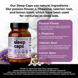 Santa Cruz Paleo Sleep Caps capsules on a wooden surface