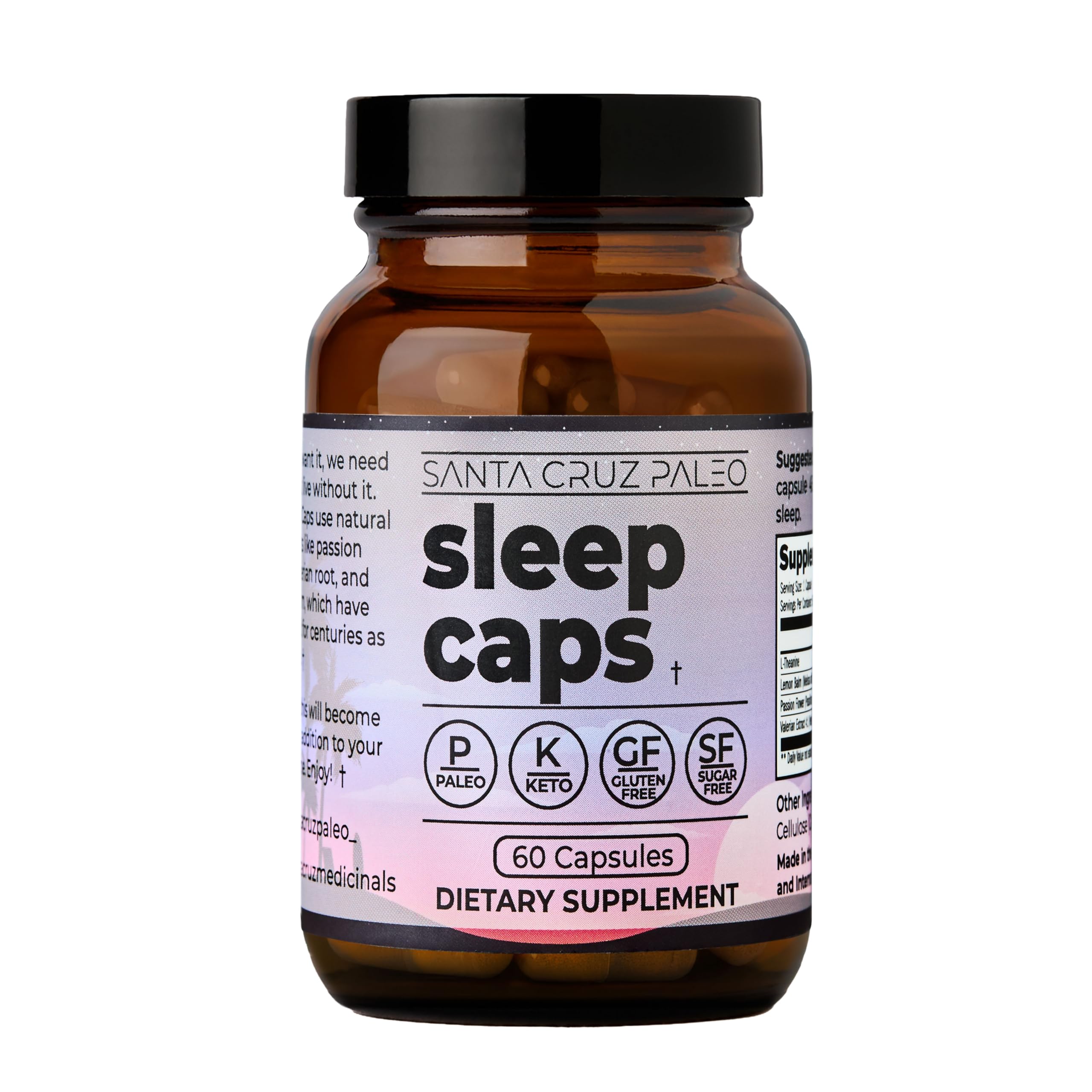 Santa Cruz Paleo Sleep Caps side view showing capsule