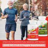 Santegra Fruit & Veggie Supplement dual bottles side by side