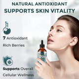 Santegra Polyphenols Drops with fruits background