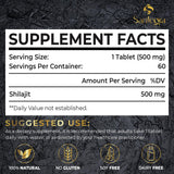 Santegra Shilajit Tablets 500 mg bottle side view