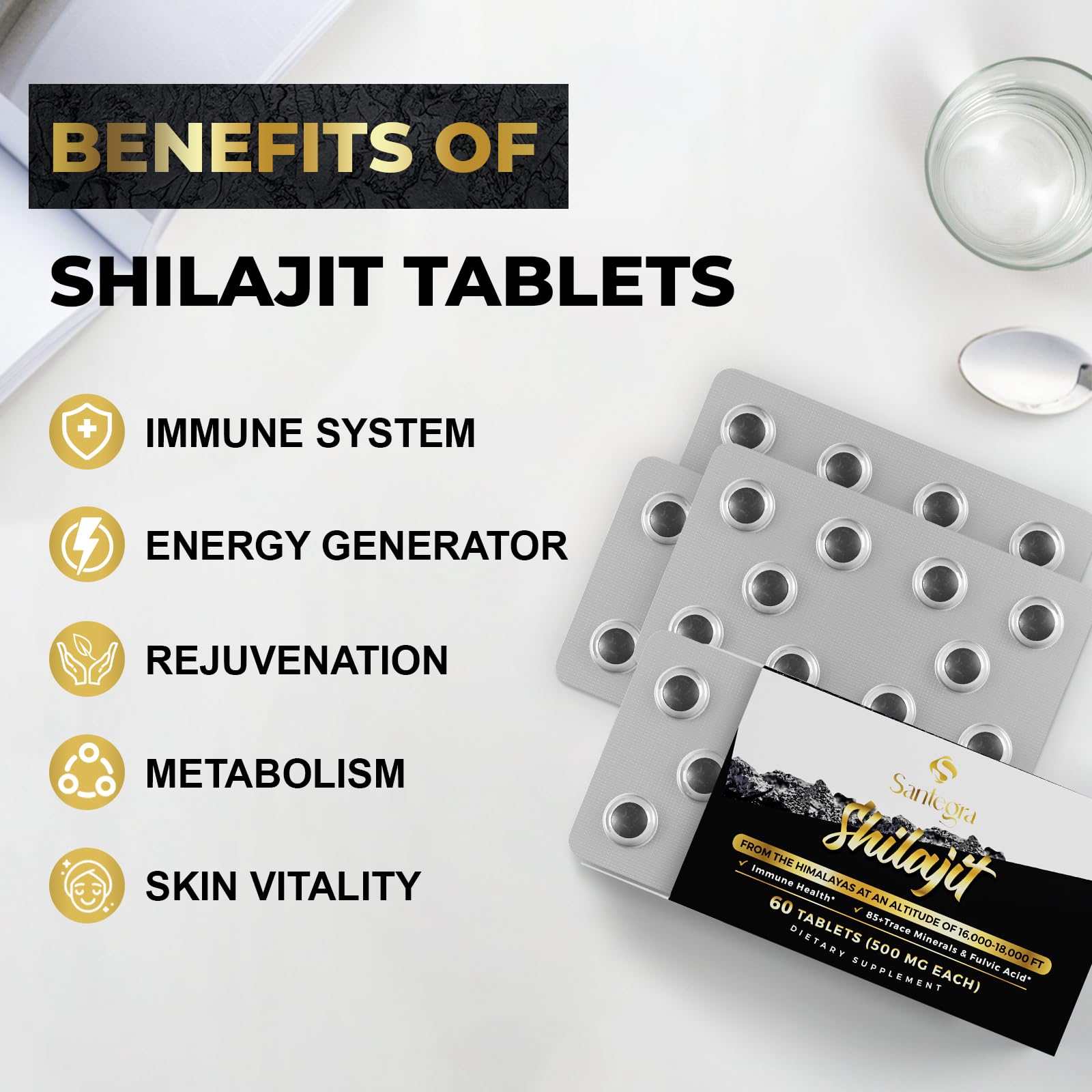 Santegra Shilajit Tablets 500 mg ingredients list