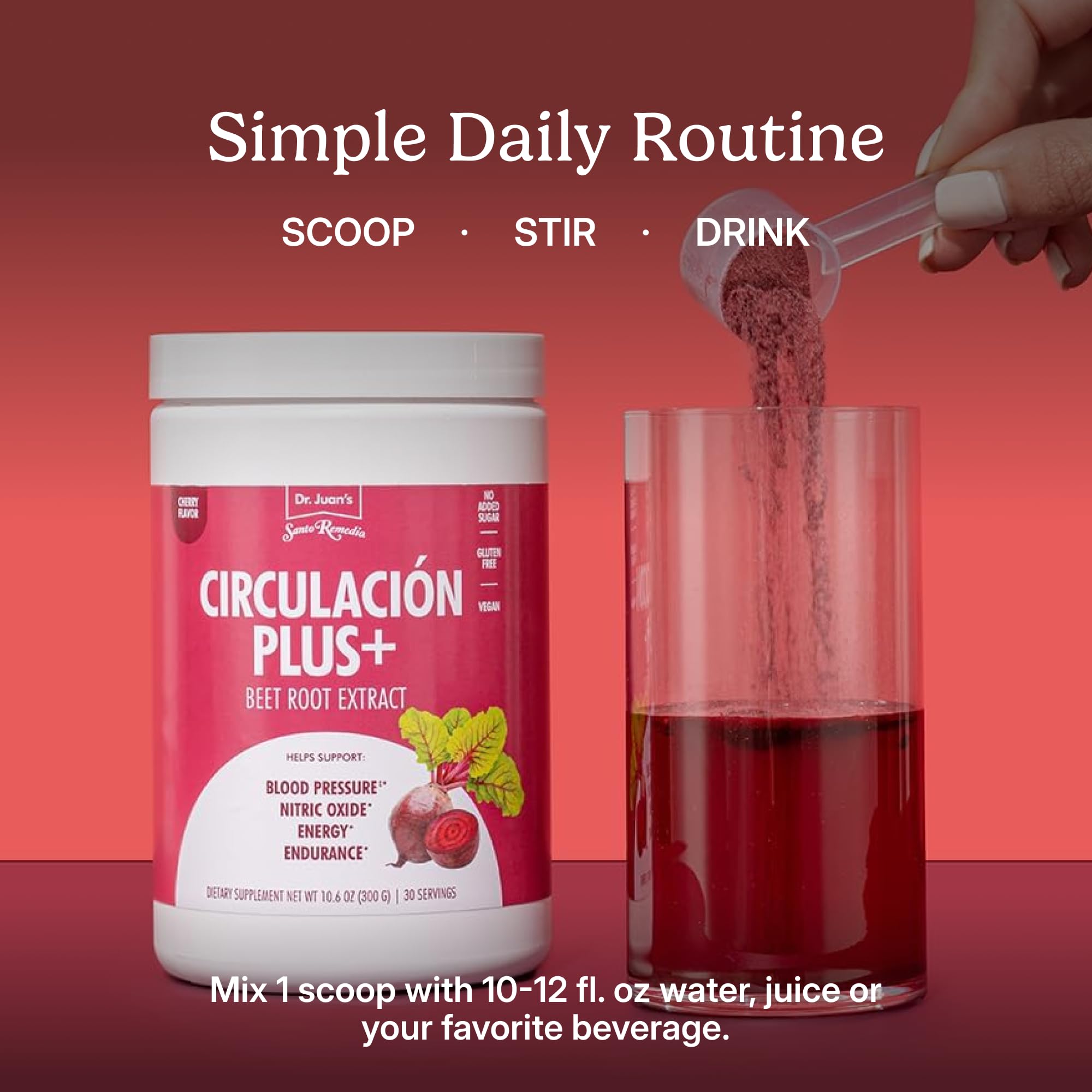 Santo Remedio Circulación Plus Beet Extract Drink Mix side view