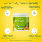 Santo Remedio Colon Plus Psyllium Supplement 249g scoop and powder
