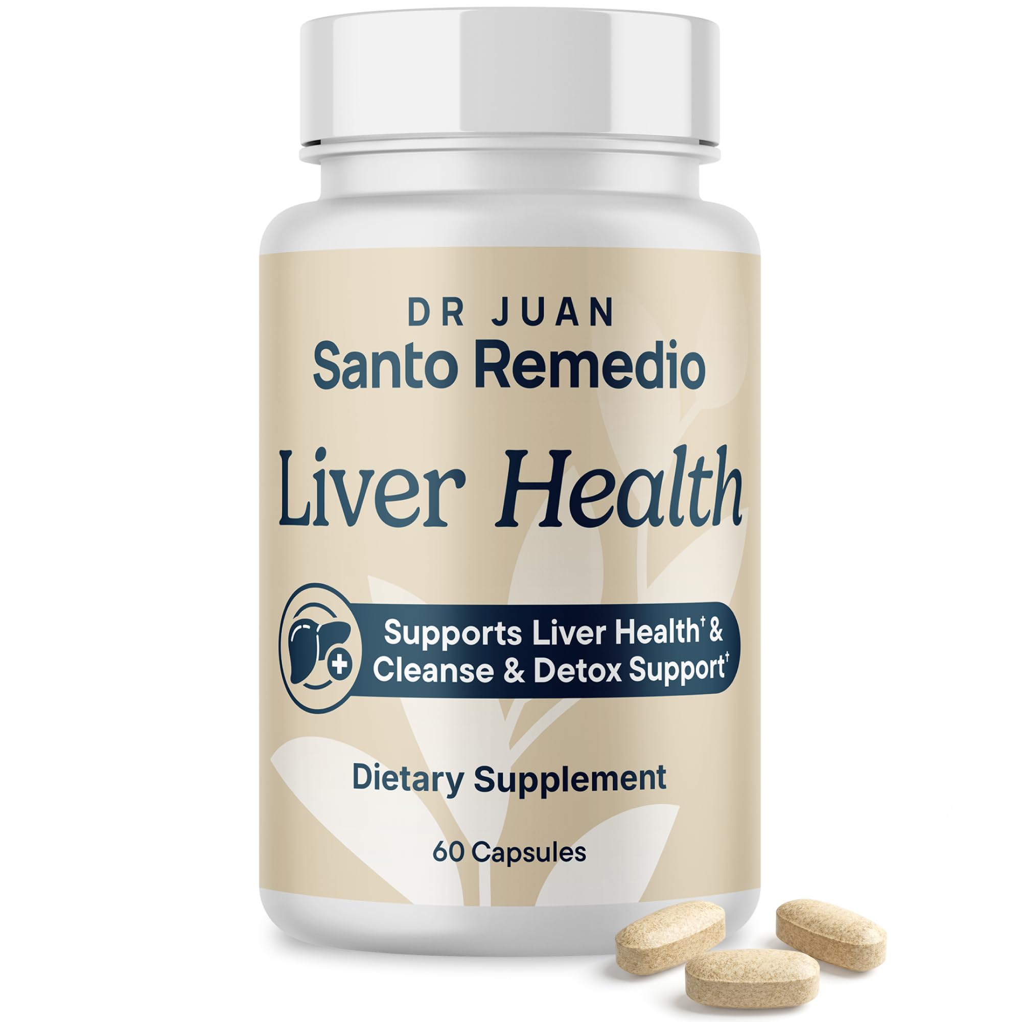Santo Remedio Liver Health Supplement front view with Milk Thistle