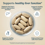 Santo Remedio Liver Health Supplement packaging with 30 servings