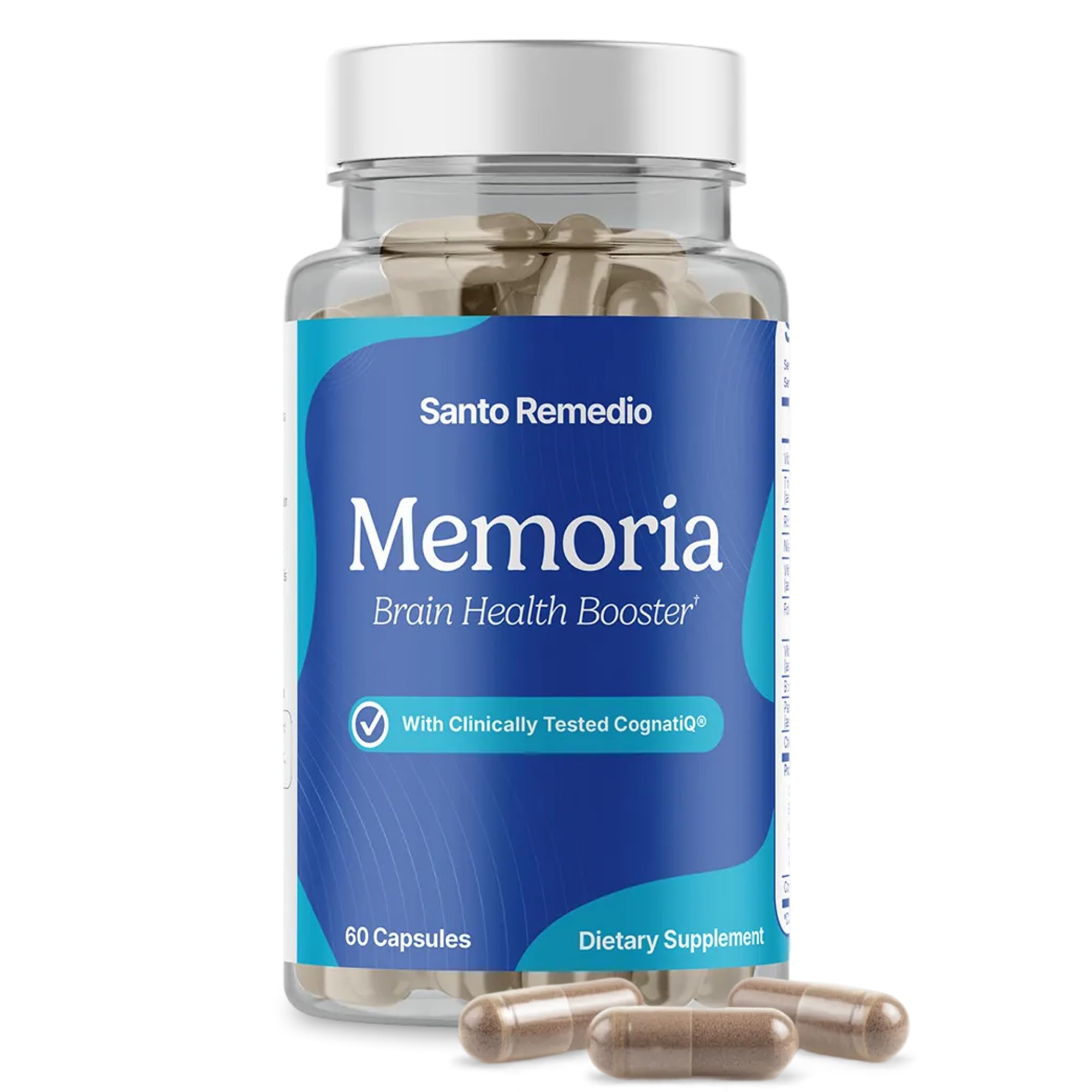 Santo Remedio Memoria Ginkgo Biloba Capsules front view