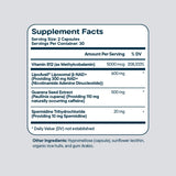 Santo Remedio NAD+ Supplement bottle with background
