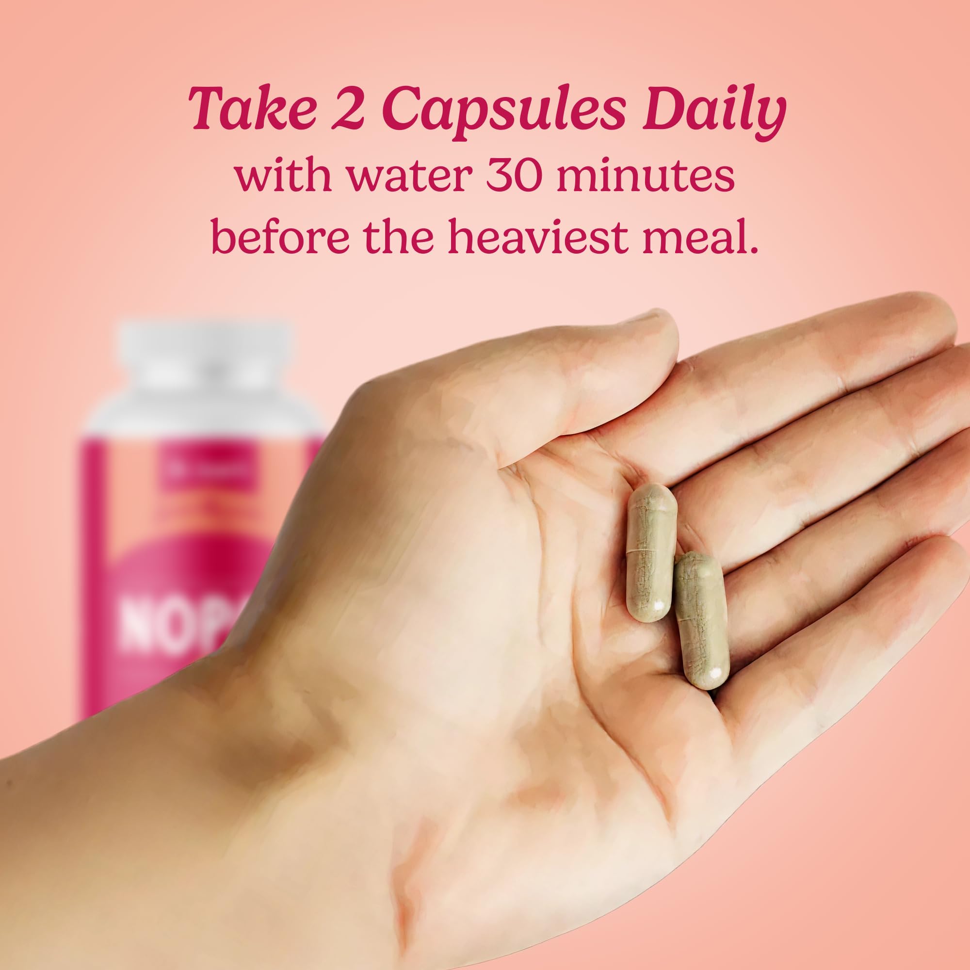 Santo Remedio Nopal Capsules back view with ingredient list