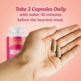 Santo Remedio Nopal Capsules back view with ingredient list