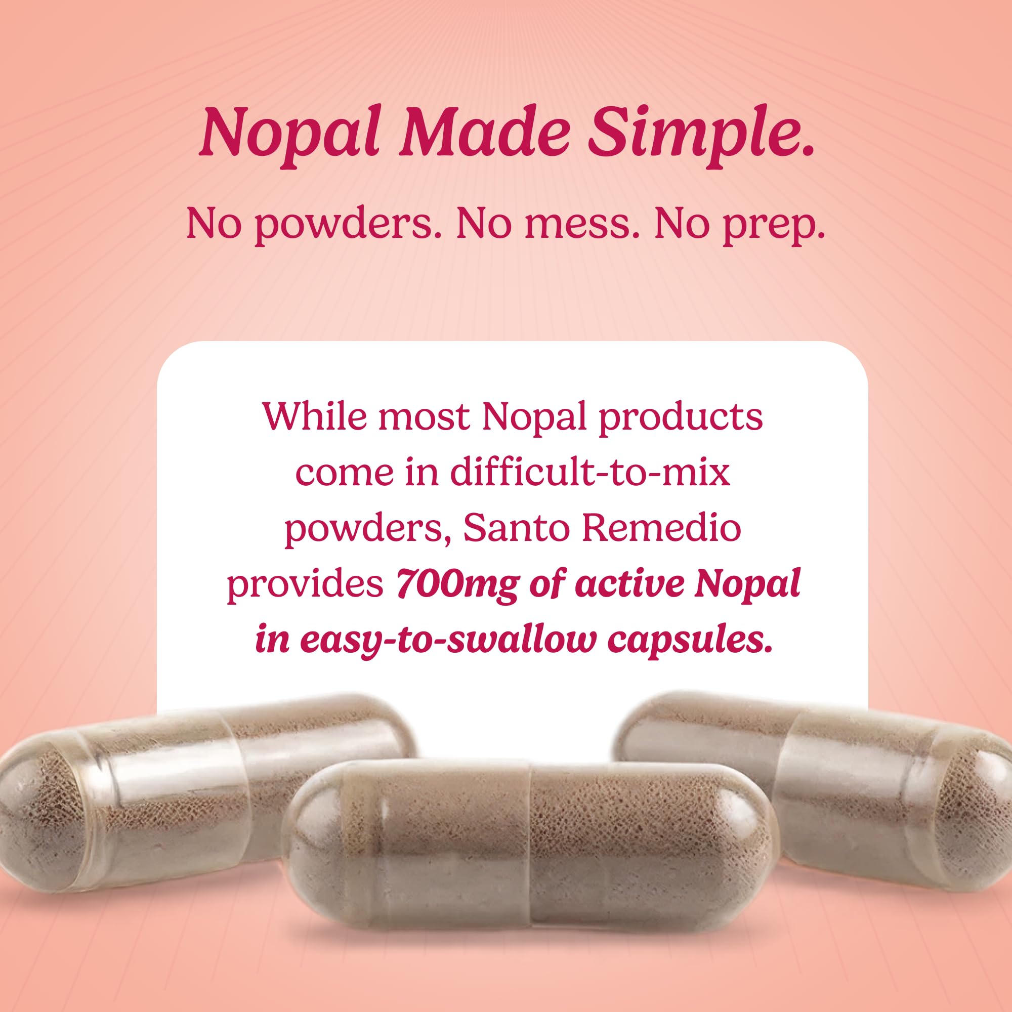 Santo Remedio Nopal Capsules in a lifestyle setting