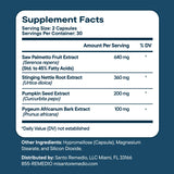 Santo Remedio Prostate Health Supplement ingredients list