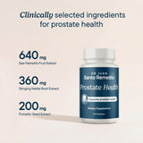 Santo Remedio Prostate Health Supplement lifestyle scene with a glass of water