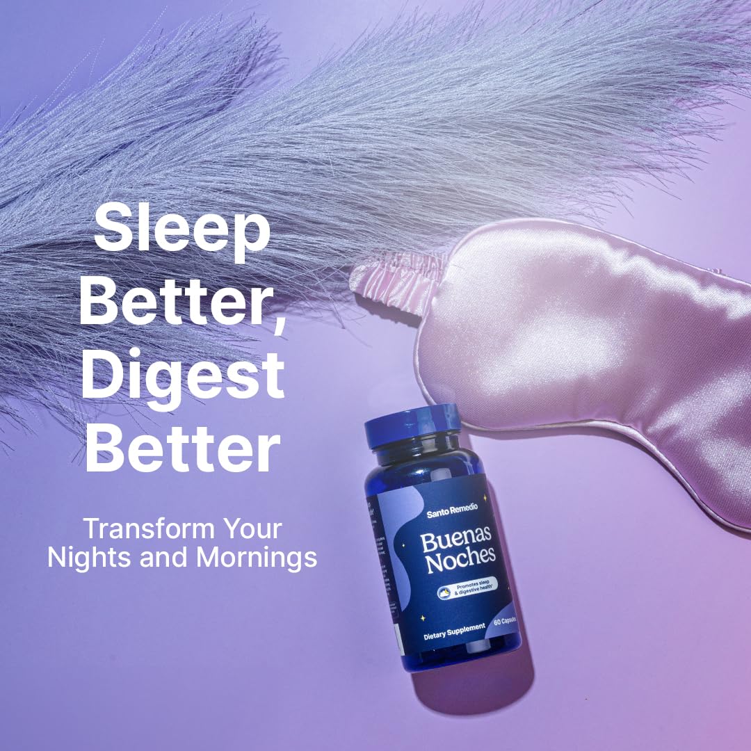 Santo Remedio Sleep Supplement capsules on a table