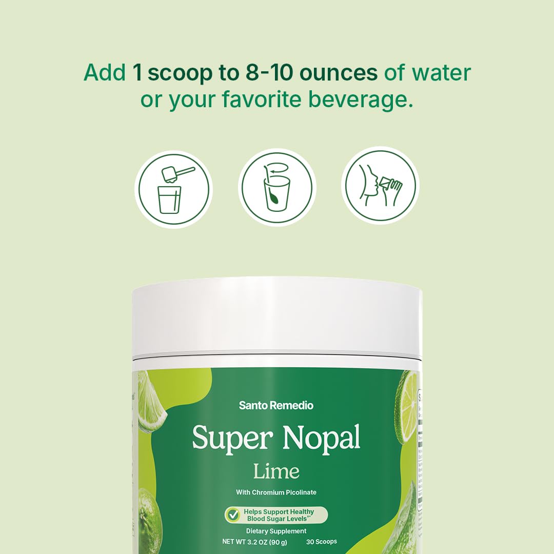 Santo Remedio Super Nopal Powder container side view