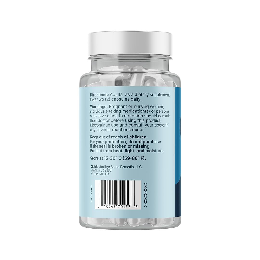 Santo Remedio Thyroid Plus bottle side view